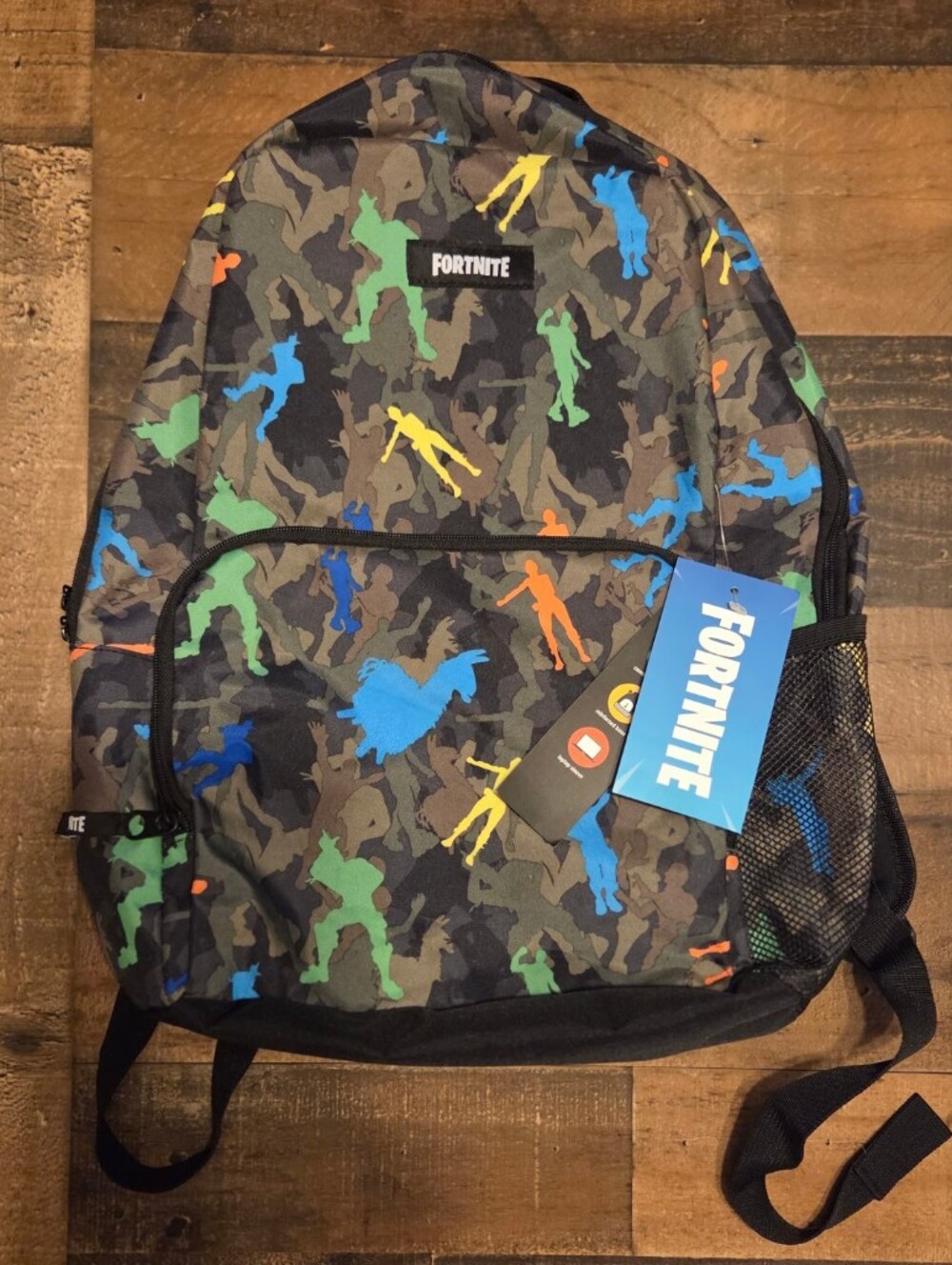 New Epic Games Fortnite Gamer Camo Backpack Black Multicolor NWT Back To School
